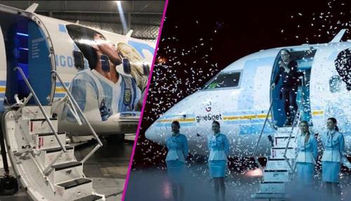 Presentan el “TANGO D10S”, avión homenaje a Maradona